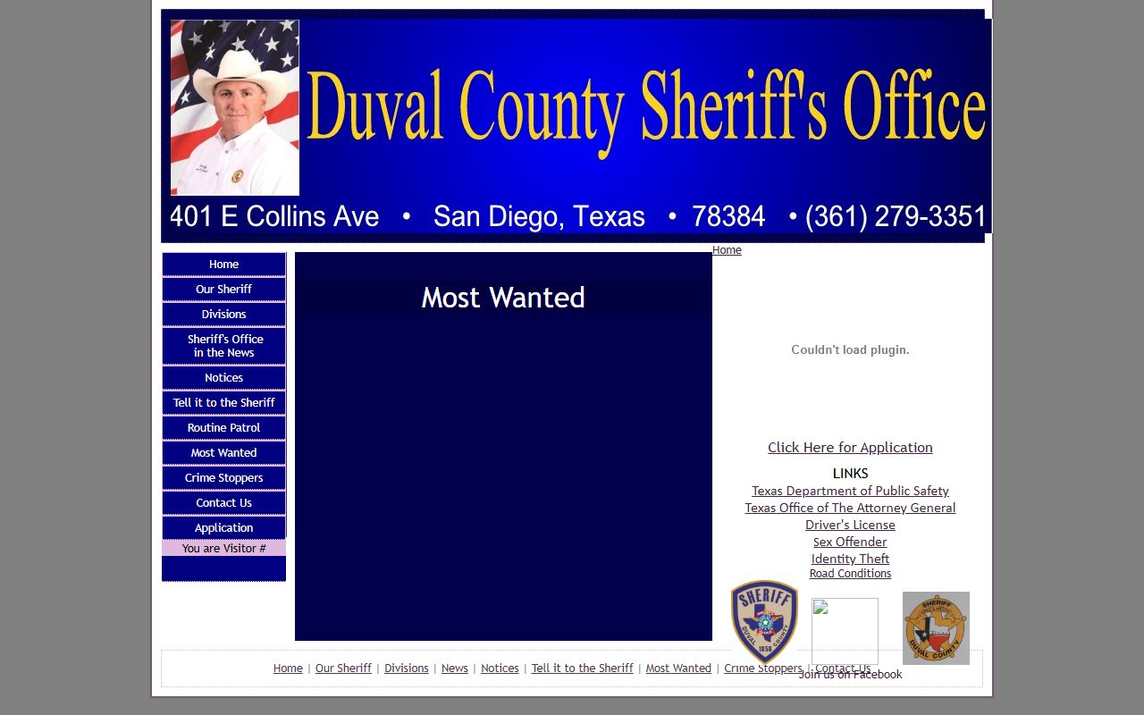 Duval County sheriff Most Wanted page related to mugshot and booking photo research