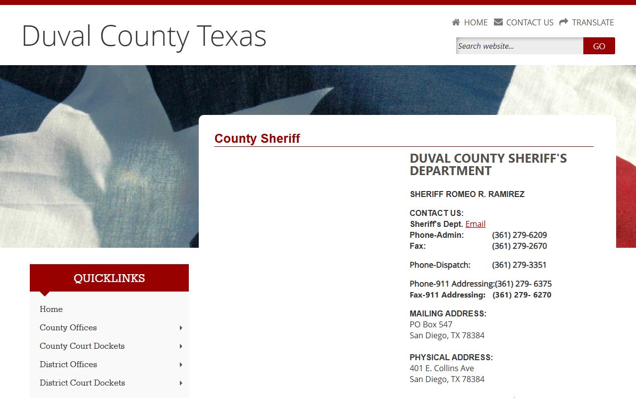 Duval County inmate search sheriff contact page